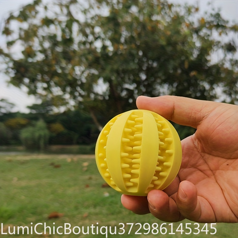 Rubber Treat Dispensing Dog Toy - ゴム製おやつディスペンシングドッグボールおもちゃ、耐久性のある噛み付き用臼歯用インタラクティブプレイおもちゃ、退屈解消ペットフィーダーボール、犬・子犬用用品
