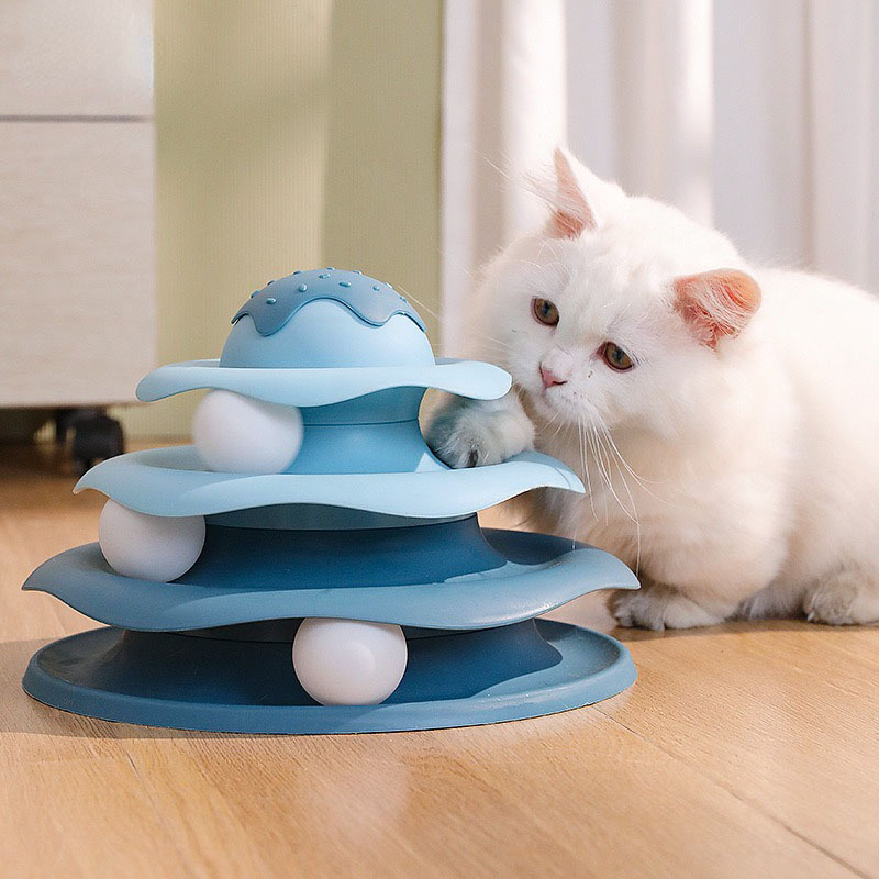 Interactive Squeaky Plush Dog Toy - ボール回転猫おもちゃ回転スライド猫おもちゃ犬と猫のペット用品ボール回転と回転スライド付きインタラクティブ猫おもちゃ