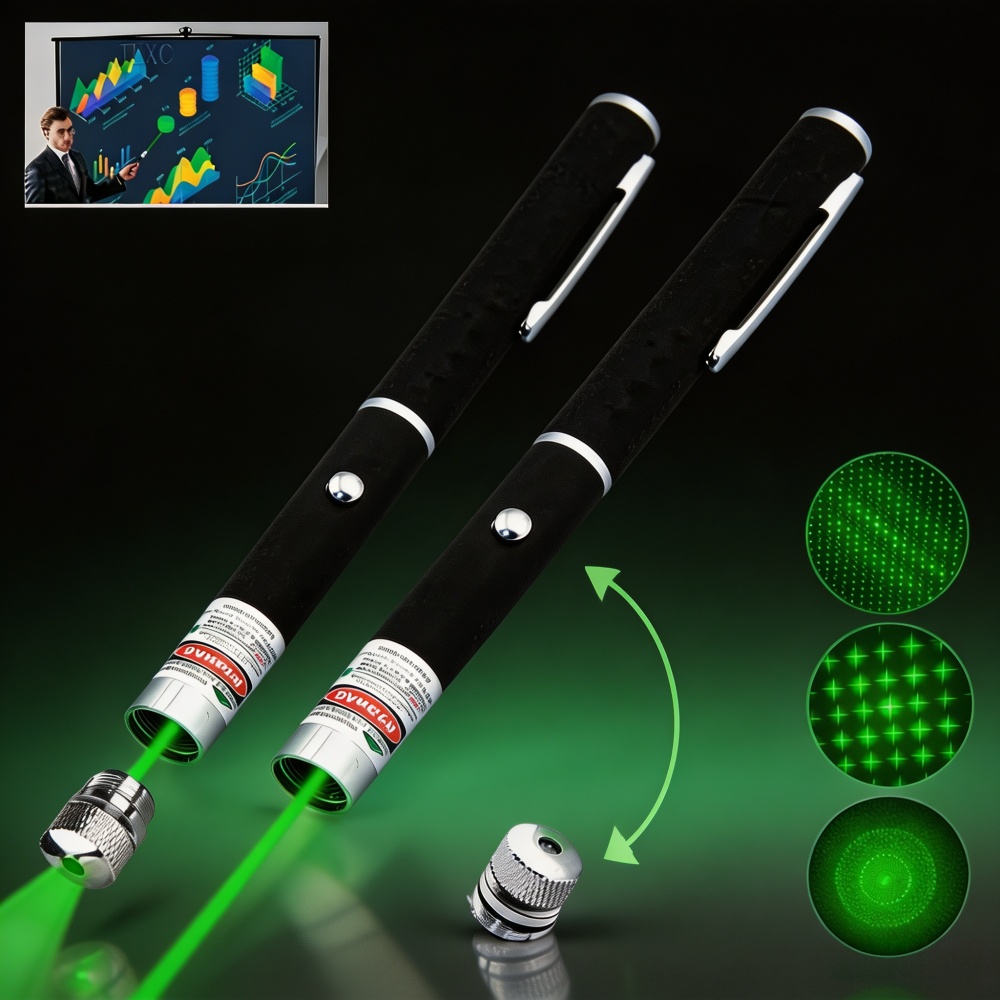 Laser Pointer Cat Toy Automatic - （電池は付属しません）緑赤レーザーポインター教育ツールペット用自動猫おもちゃレーザーフォーカスレーザーペンコンビネーション