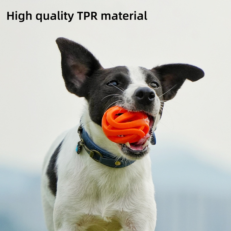 Indestructible Dog Chew Toy - 壊れない犬用噛むボール、子犬の歯が生える時期に最適、浮かぶゴム製歯磨きおもちゃ、小型犬・中型犬用、プール遊びにも