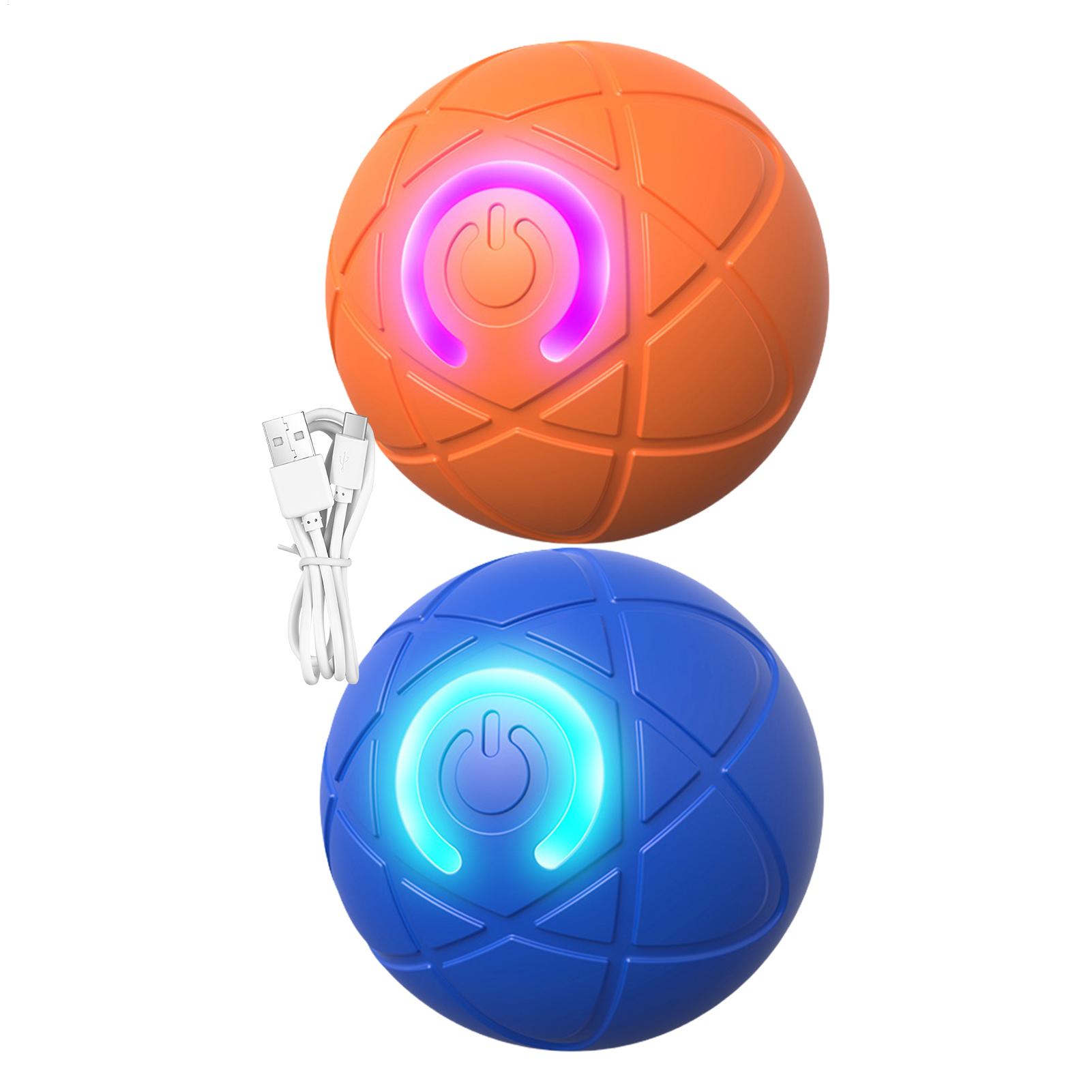 Automatic Moving Dog Ball - 1個入りペット用おもちゃボール、自動移動犬用おもちゃボール、自動移動犬用おもちゃ、2つのモード、充電式自動ボール、ペット用おもちゃ用品