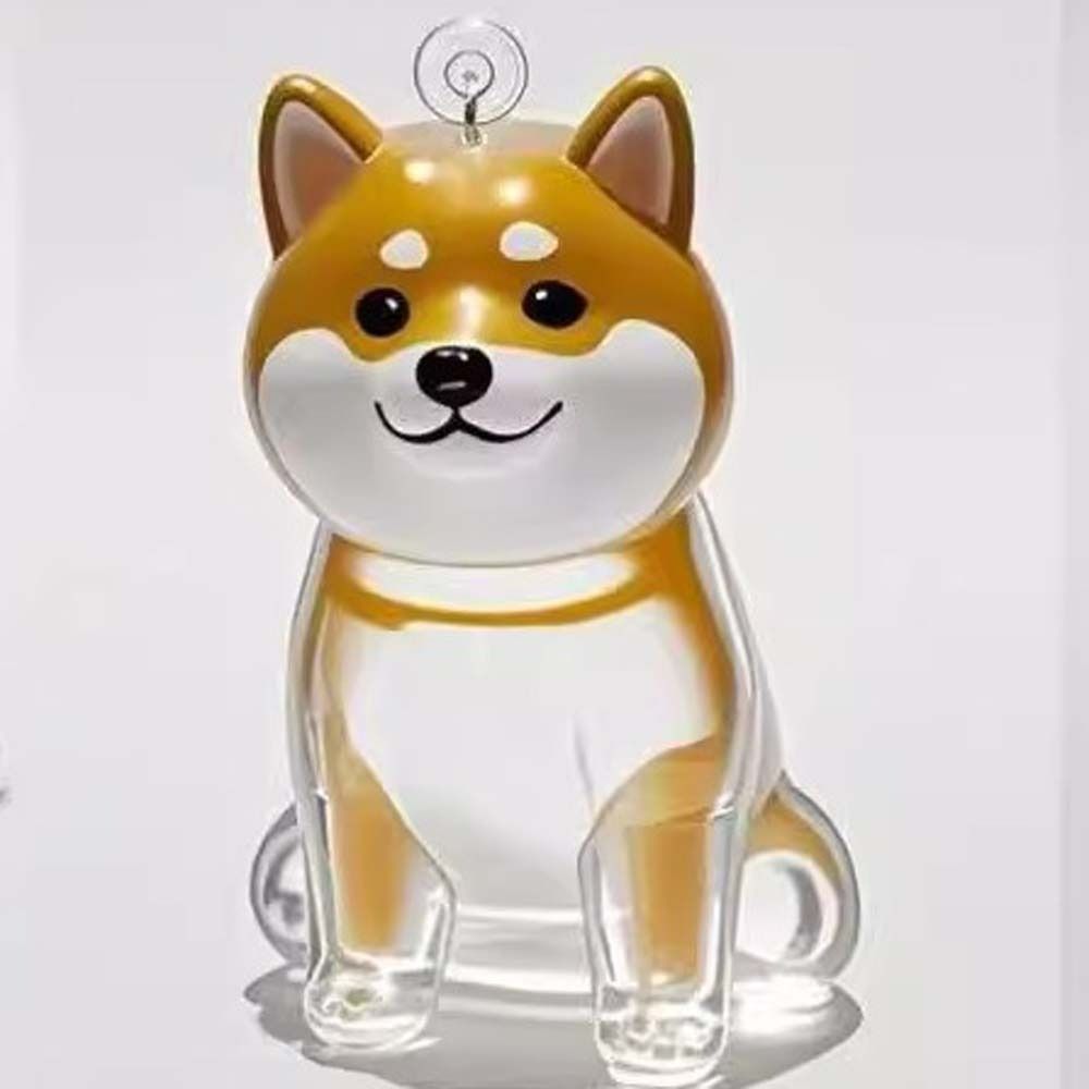 Pet Grooming - 吊り下げ装飾犬型ペットヘア収納ボックス 透明ヘアグルーミングペットヘアキーホルダー アクリルキーリング 子犬ペンダント バックパック用