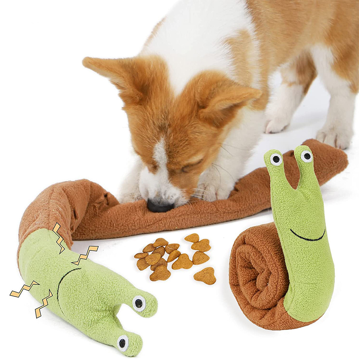 Dog Puzzle Feeder Toy - 犬猫用嗅覚パズルおもちゃ、スローフィーダー、餌隠しマット、臭気遮断、インタラクティブトレーニング、ペット用採餌用品