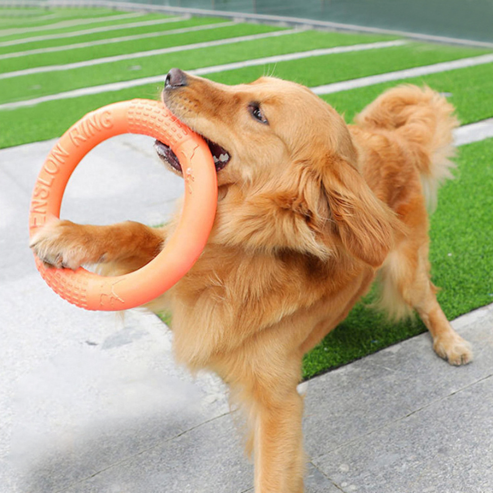 オレンジ色の犬のおもちゃペットフライングディスクトレーニング - Suction Cup Dog Tug Toy のレビューと価格