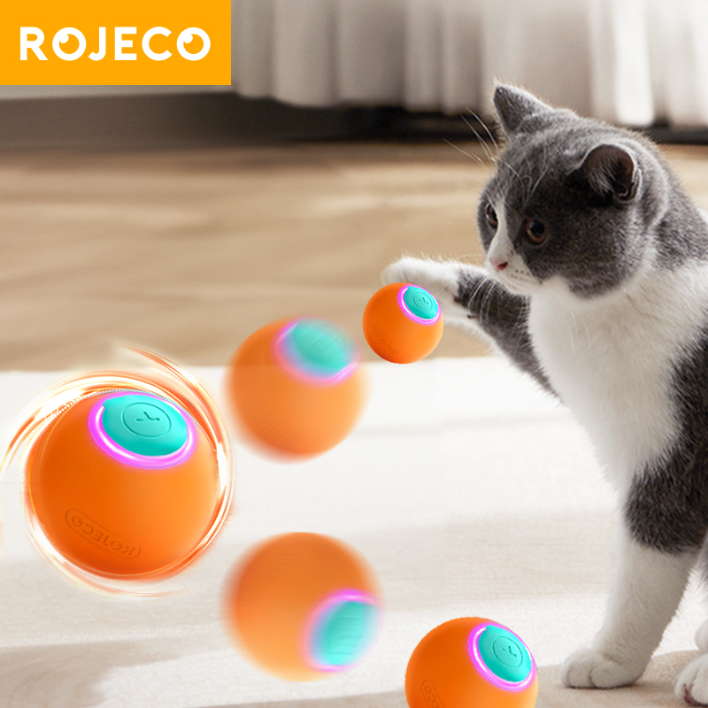 ROJECO 猫のおもちゃスマートインタラクティブ猫バウンス - Automatic Moving Dog Ball のレビューと価格