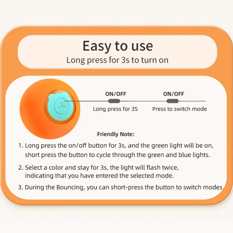 ROJECO 猫のおもちゃスマートインタラクティブ猫バウンス - Automatic Moving Dog Ball のレビューと価格