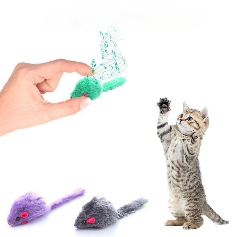 猫用マウス型おもちゃ、鳴き笛入り、キャットニップ入り、フェイ - Catnip Interactive Plush Mouse のレビューと価格