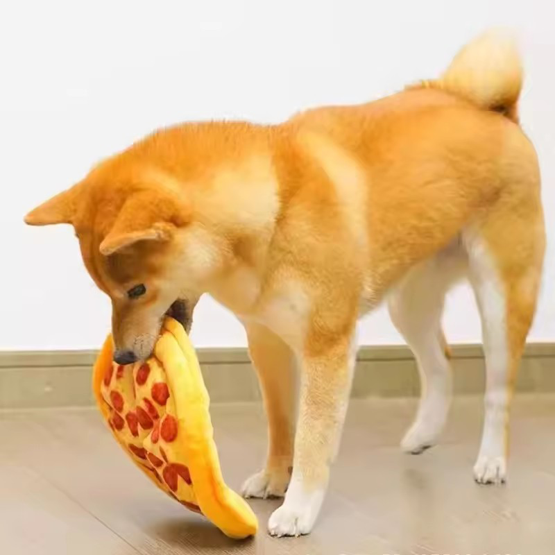 環境に優しく耐久性のあるぬいぐるみピザペットトイ、BB音付き - Snuffle Mat For Dogs のレビューと価格