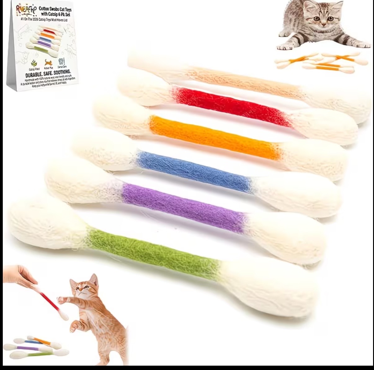 6 in 1 猫用おもちゃセット キャットニップ入り 猫用イ - Catnip Interactive Plush Mouse のレビューと価格