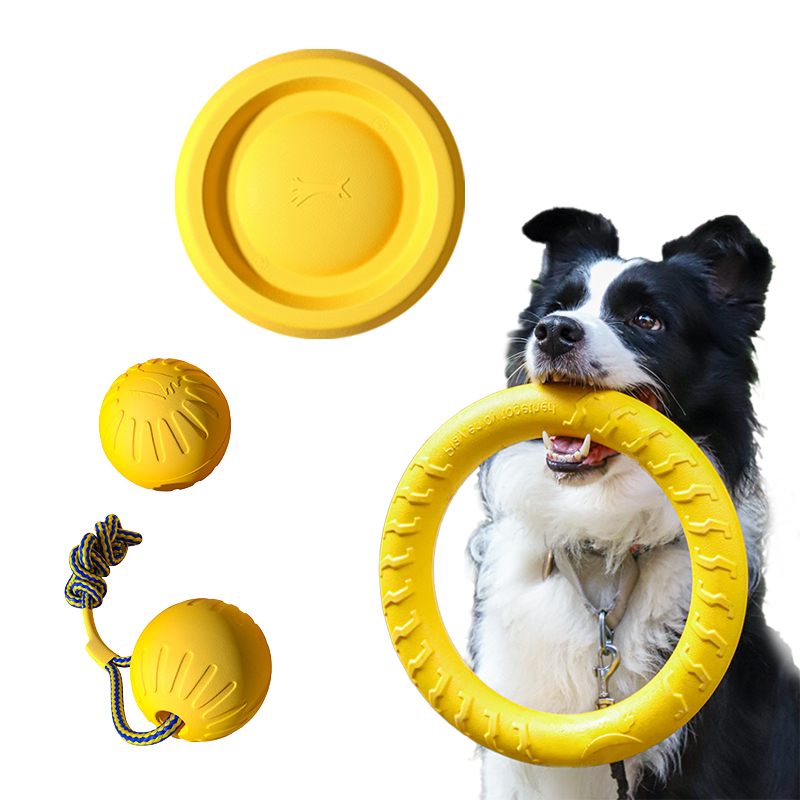 EVA 耐久性のある犬のおもちゃ 4 パック フライングディ - Indestructible Dog Chew Toy のレビューと価格