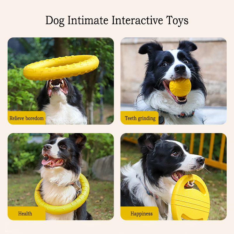 EVA 耐久性のある犬のおもちゃ 4 パック フライングディ - Indestructible Dog Chew Toy のレビューと価格