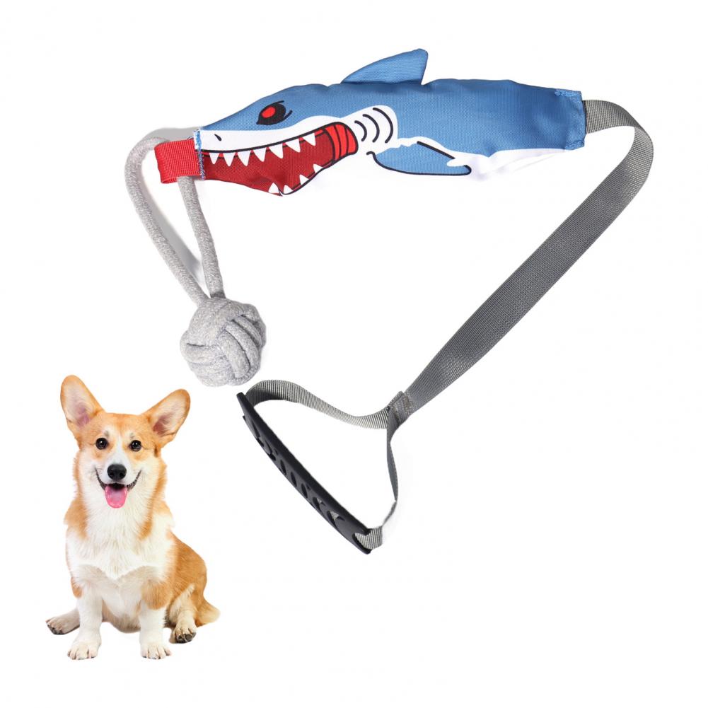 サメ型ロープタグトイ（吸盤付き）：子犬や小型犬用の鳴き笛入り - Suction Cup Dog Tug Toy のレビューと価格