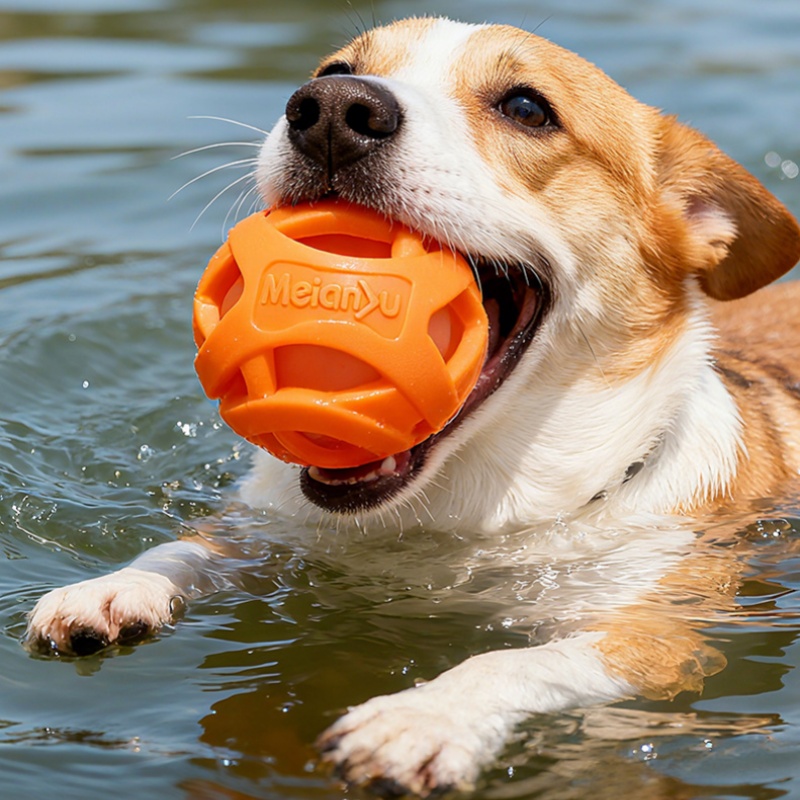 壊れない犬用噛むボール、子犬の歯が生える時期に最適、浮かぶゴ - Indestructible Dog Chew Toy のレビューと価格