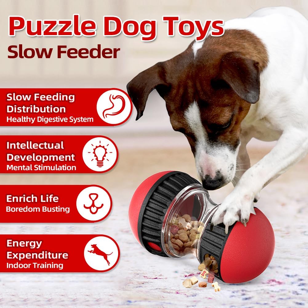 犬用おもちゃ＆調整可能なスローフィーダーボール - 犬用パズ - Dog Puzzle Feeder Toy のレビューと価格