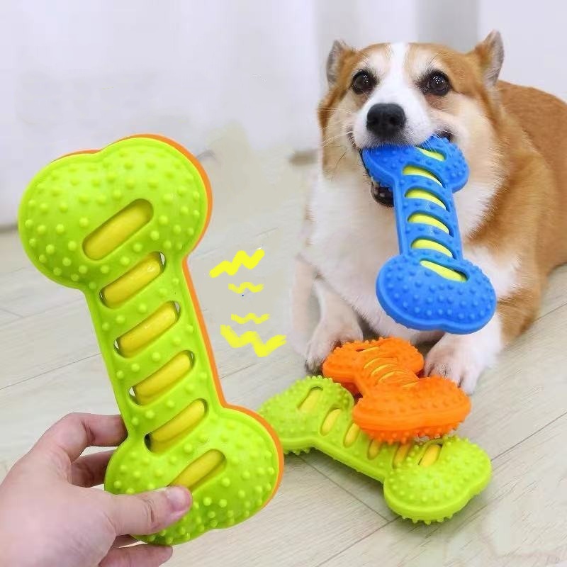 ゴム製犬用臼歯スティック 無毒歯磨き噛むおもちゃ 耐久性のあ - Teeth Cleaning Dog Chew Bone のレビューと価格