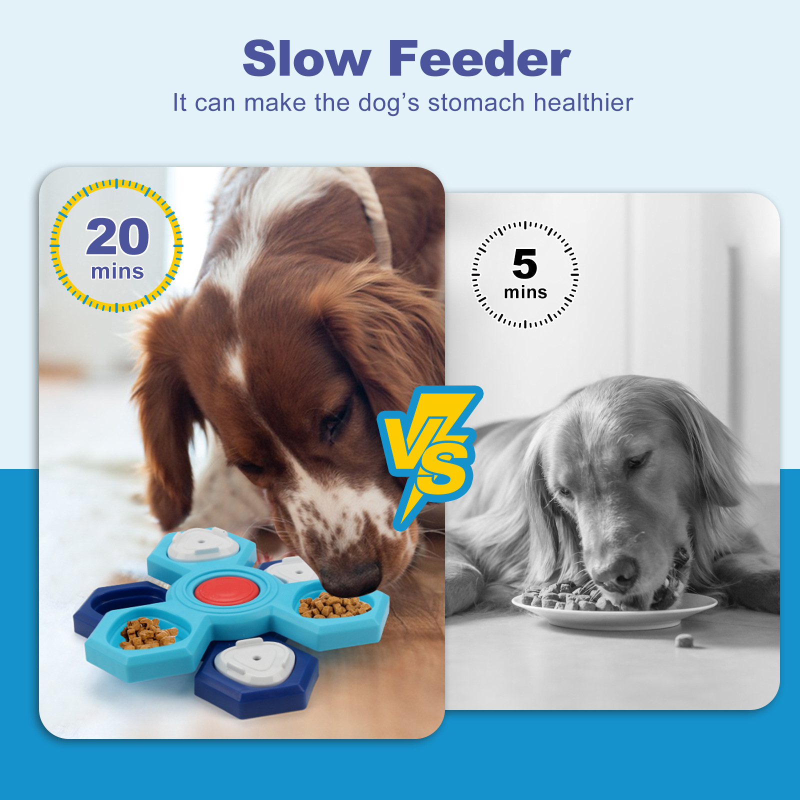犬のトレーニングパズルおもちゃ、ゆっくり食べられる餌皿、イン - Dog Puzzle Feeder Toy のレビューと価格