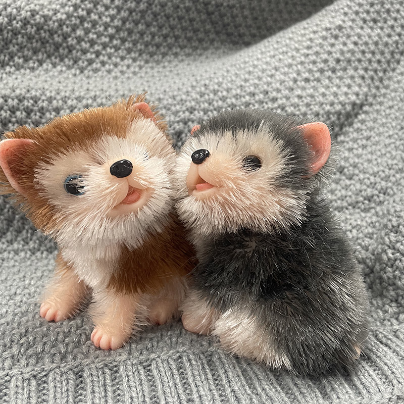 5インチの全身シリコン製のかわいいミニ動物犬人形、リアルな新 - Interactive Squeaky Plush Dog Toy のレビューと価格