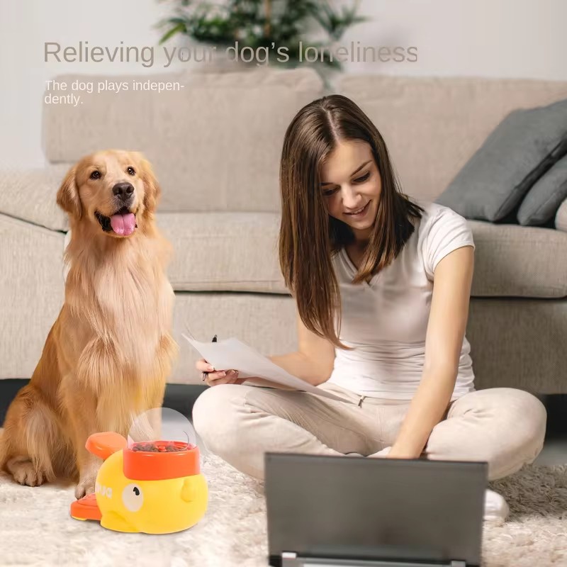 漫画のアヒルの形をしたインタラクティブなペットトレーナーおも - Dog Puzzle Feeder Toy のレビューと価格