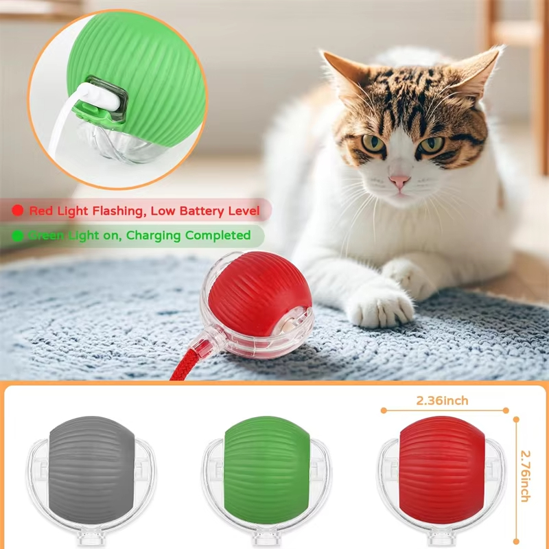 新しい猫用インタラクティブボールおもちゃ、自動回転ボール、フ - Automatic Moving Dog Ball のレビューと価格