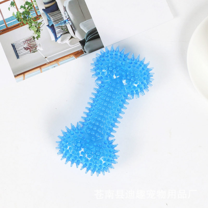 大型犬用ペットおもちゃ、噛むことや歯の掃除に最適なゴム製の骨 - Teeth Cleaning Dog Chew Bone のレビューと価格