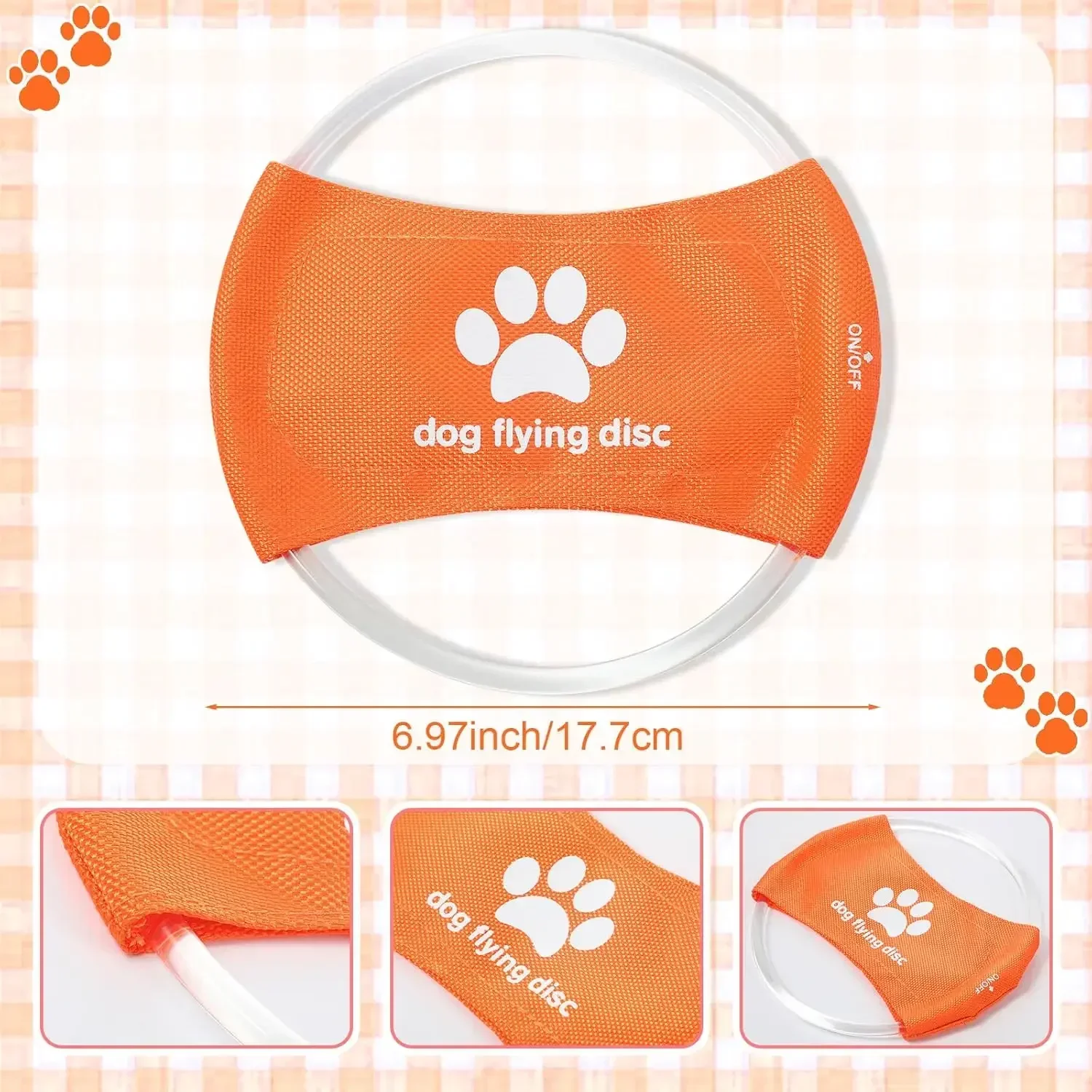 犬のおもちゃ LED 光る充電式ディスク飛行おもちゃ 3 つ - Flying Disc Dog Training Toy のレビューと価格