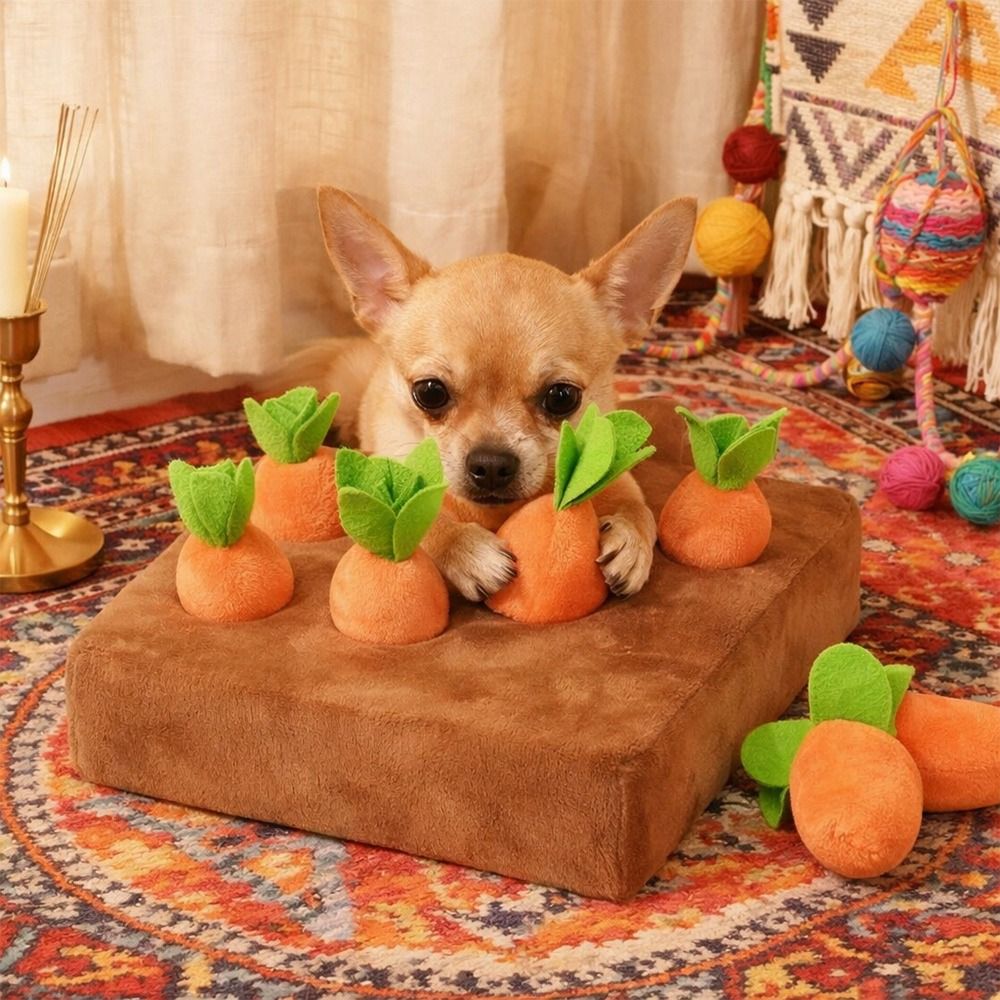 ストレス解消用キャロット型嗅覚マット、取り外し可能なキャロッ - Dog Puzzle Feeder Toy のレビューと価格