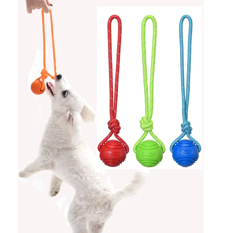 犬のトレーニングボール、綿のロープ製、耐久性と無毒、インタラ - Suction Cup Dog Tug Toy のレビューと価格