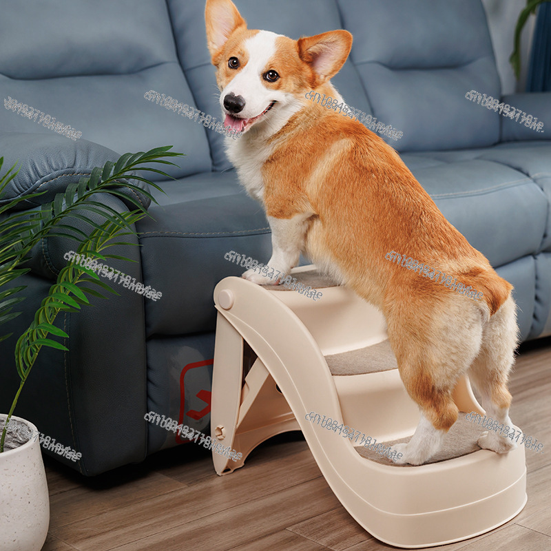 折りたたみ式ペット用階段 犬 猫 小動物用 滑り止めプラスチ - Pet Beds のレビューと価格