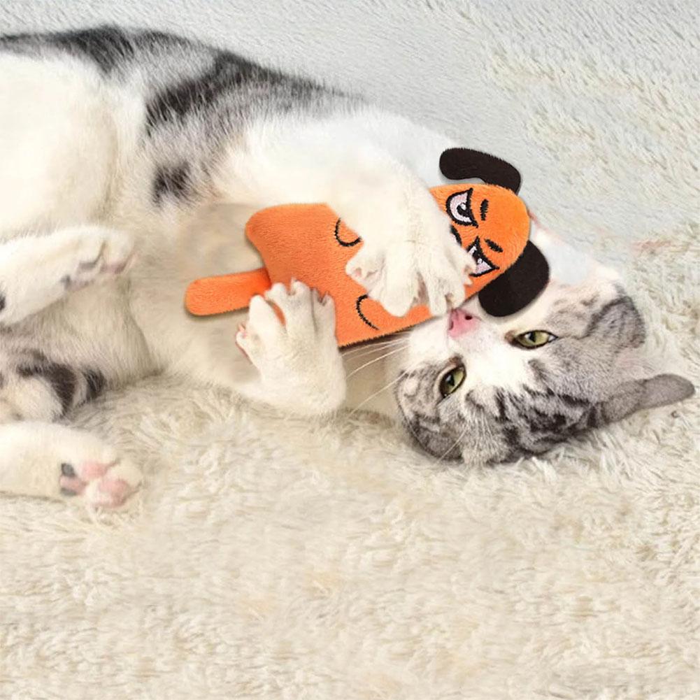 漫画風表情の猫のおもちゃ、ぬいぐるみペット用品、内蔵キャット - Catnip Interactive Plush Mouse のレビューと価格