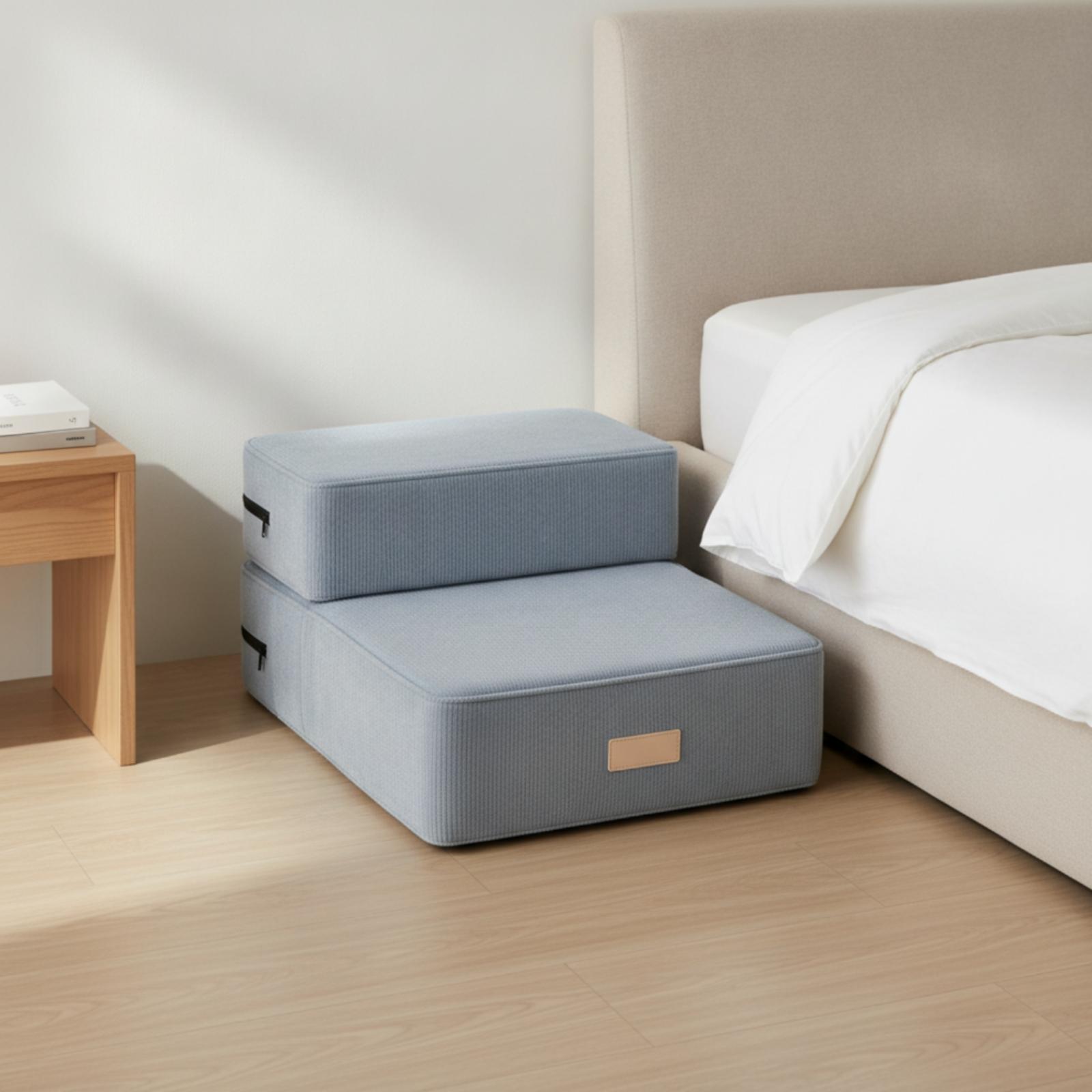 犬用階段スロープ、クッション付きフォームステップ、小型犬用ポ - Pet Beds のレビューと価格