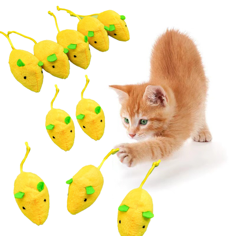 猫用おもちゃ　猫ニップ入りインタラクティブマウス　子猫用室内 - Catnip Interactive Plush Mouse のレビューと価格