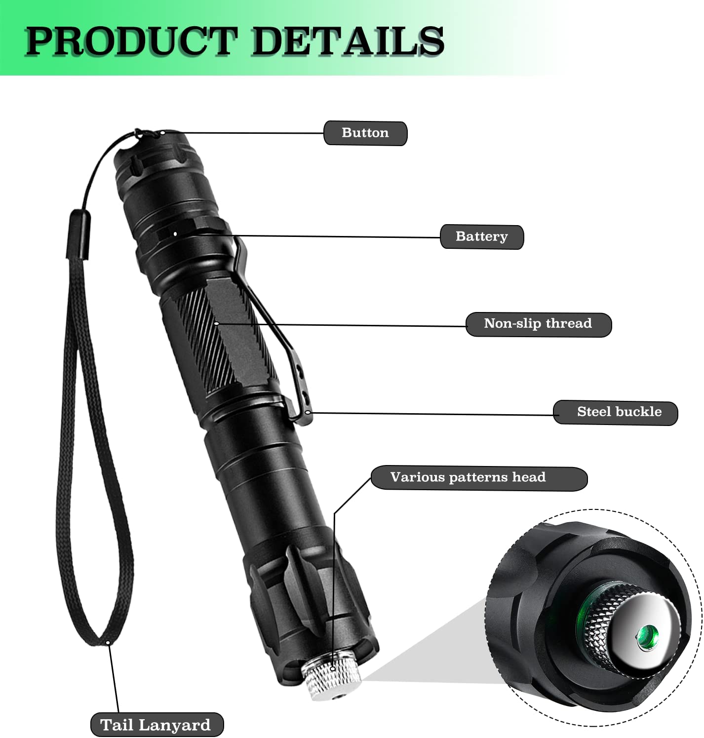 電池は付属しません）グリーンレーザーポインター5個入りキャッ - Laser Pointer Cat Toy Automatic のレビューと価格