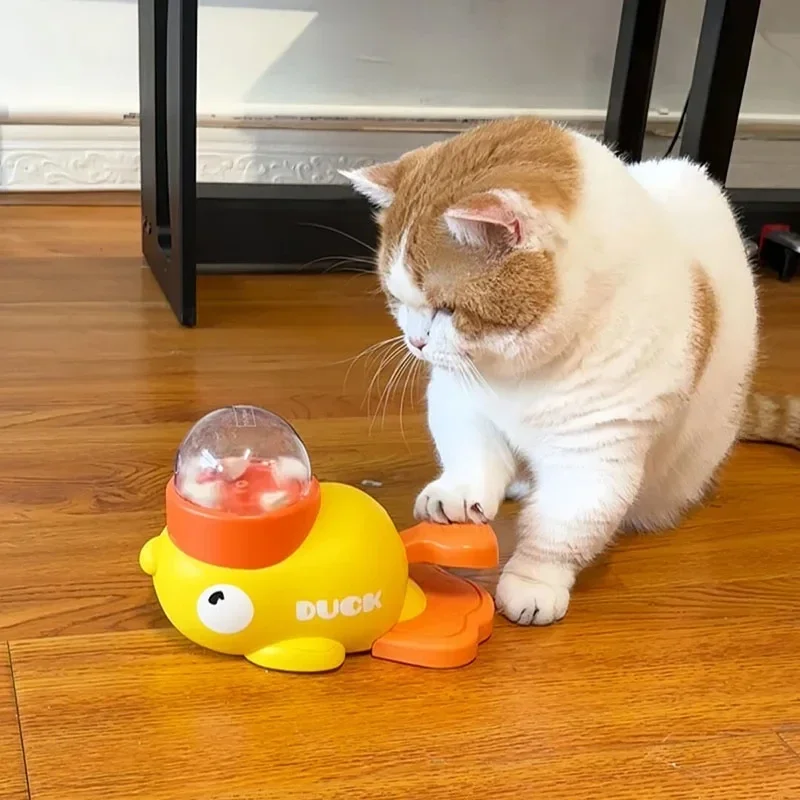 黄色いアヒル型インタラクティブ猫用おやつディスペンサー、耐久 - Dog Puzzle Feeder Toy のレビューと価格