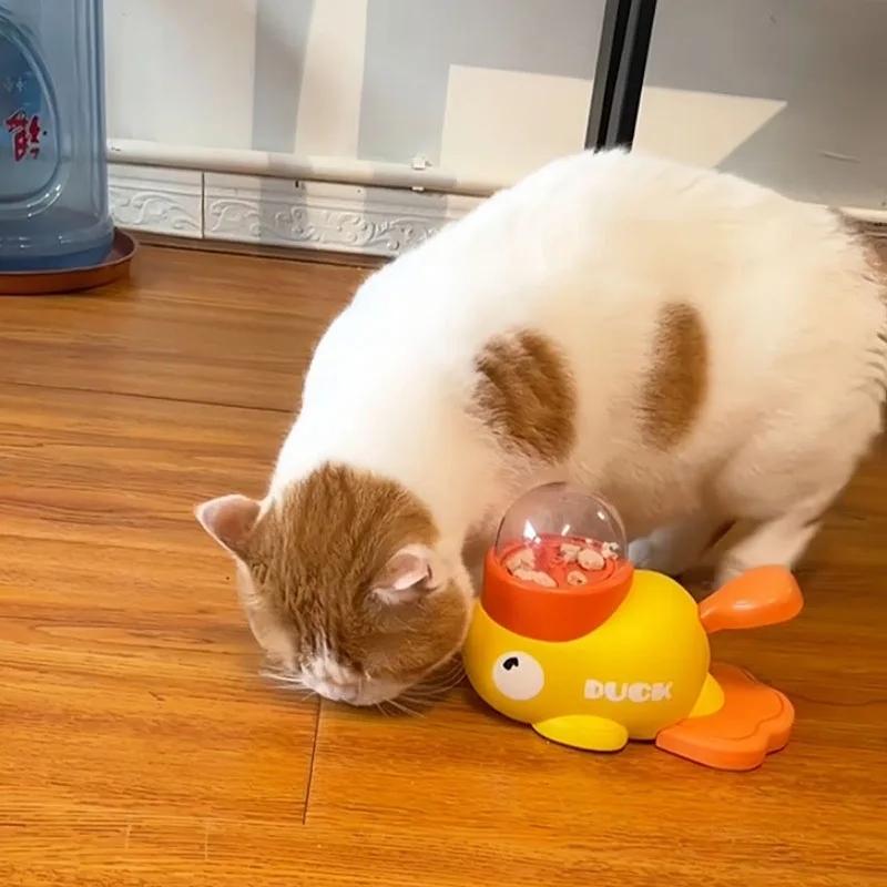 黄色いアヒル型インタラクティブ猫用おやつディスペンサー、耐久 - Dog Puzzle Feeder Toy のレビューと価格