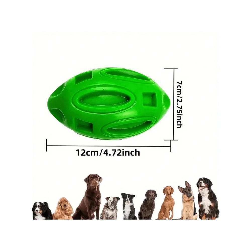 1個入り 破壊不可能な鳴り笛付きラグビーボール犬用噛み玩具  - Interactive Squeaky Plush Dog Toy のレビューと価格