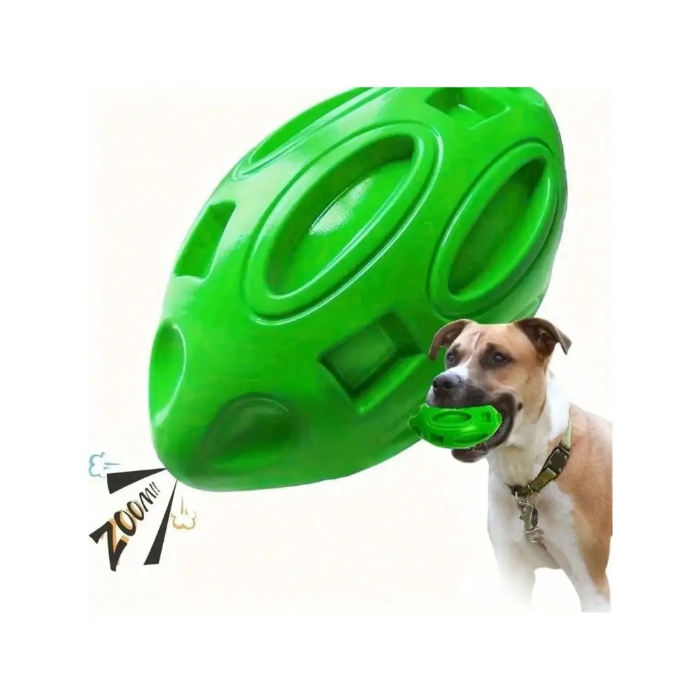 1個入り 破壊不可能な鳴り笛付きラグビーボール犬用噛み玩具  - Interactive Squeaky Plush Dog Toy のレビューと価格