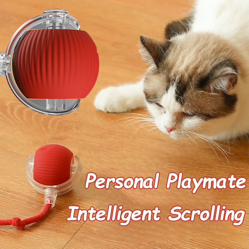 新しい猫用インタラクティブボールおもちゃ、自動回転ボール、フ - Automatic Moving Dog Ball のレビューと価格