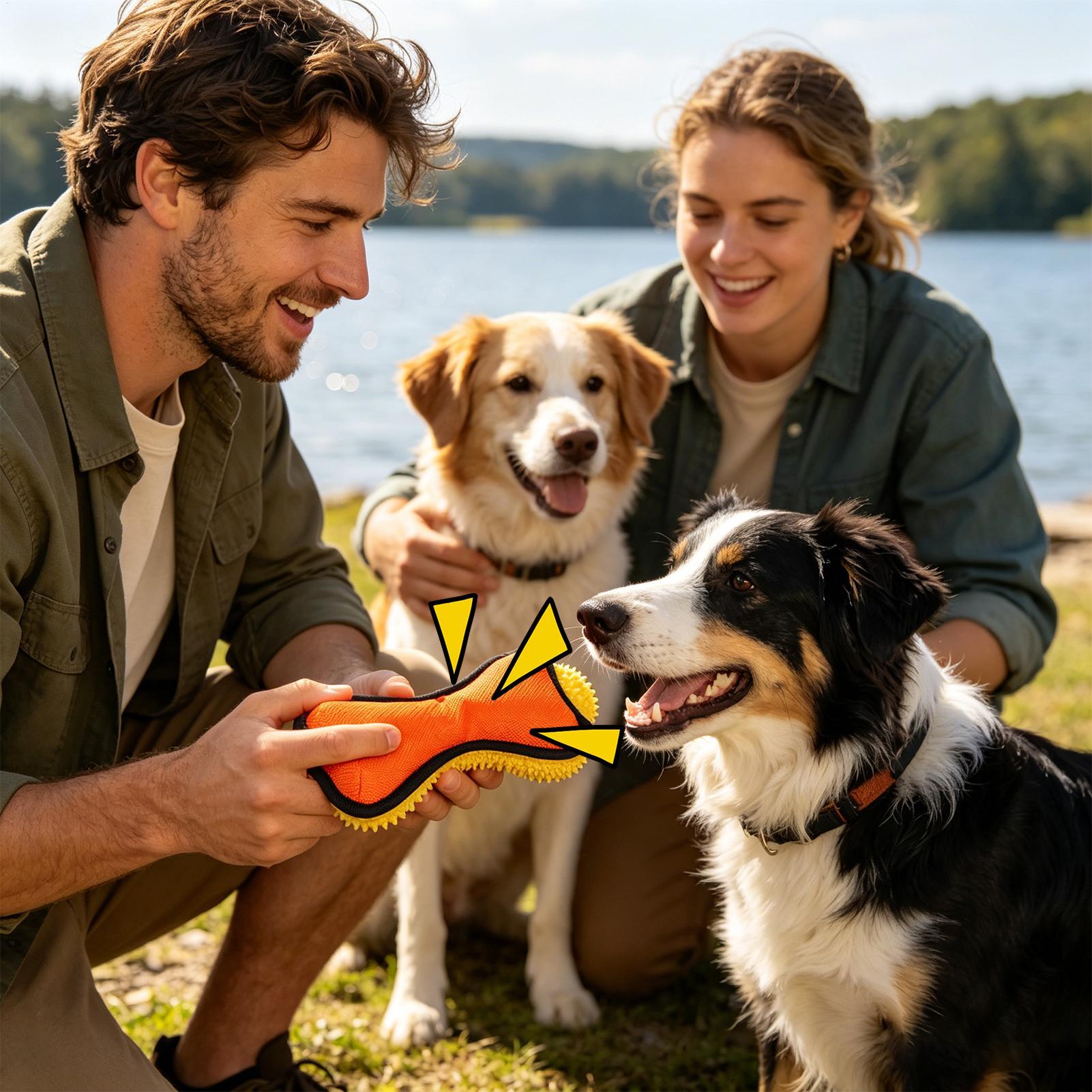 犬用噛むおもちゃ 骨型歯磨きおもちゃ 積極的な噛み癖のある子 - Teeth Cleaning Dog Chew Bone のレビューと価格