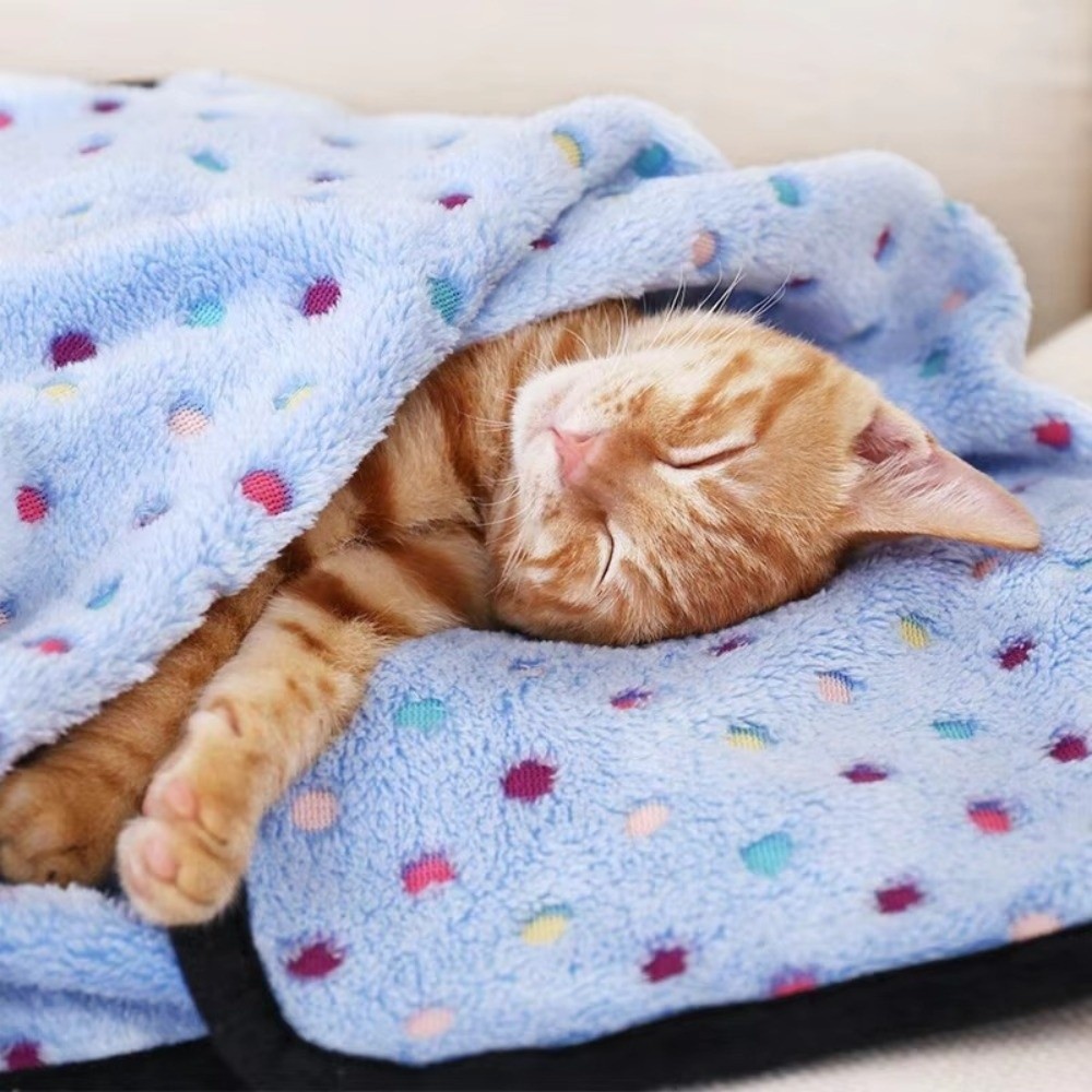 超柔らかペット用ベッドブランケット 可愛いドット柄 通気性の - Pet Beds のレビューと価格