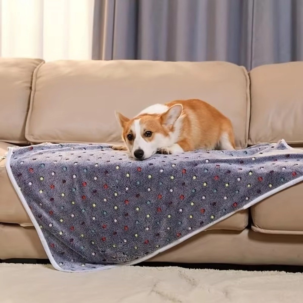 超柔らかペット用ベッドブランケット 可愛いドット柄 通気性の - Pet Beds のレビューと価格
