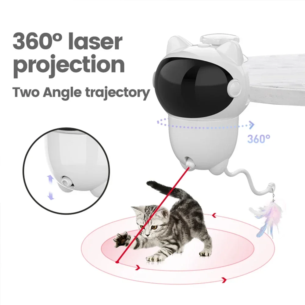 360度回転インタラクティブ猫用レーザーおもちゃ、ペット用レ - Laser Pointer Cat Toy Automatic のレビューと価格