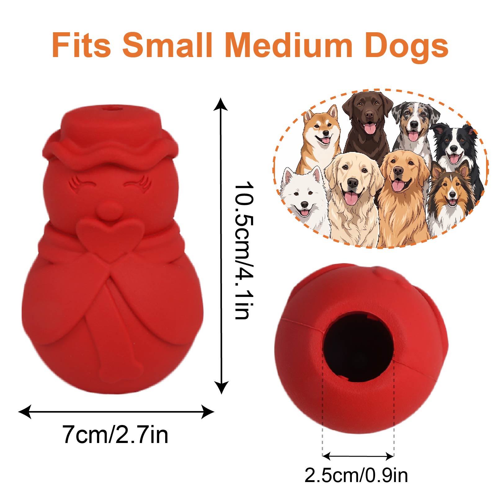 スノーマンドッグパズルおもちゃ、おやつを出すインタラクティブ - Rubber Treat Dispensing Dog Toy のレビューと価格