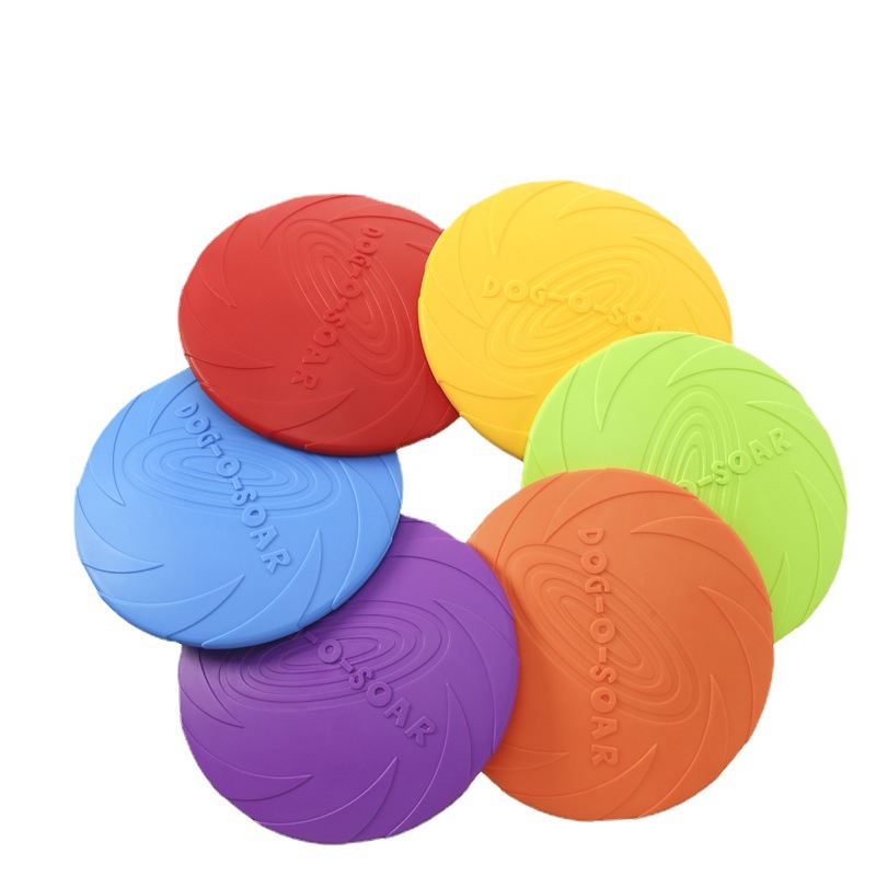 犬のおもちゃ シリコンフライングディスク マルチカラー 噛む - Flying Disc Dog Training Toy のレビューと価格