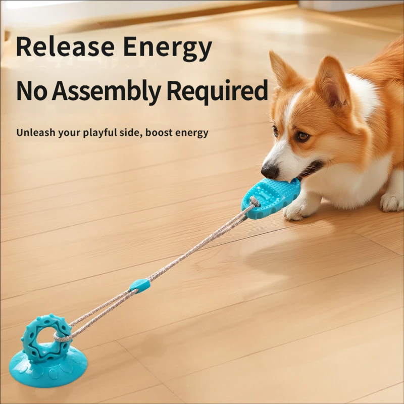 吸盤付き犬用引っ張りおもちゃ、インタラクティブなプルロープ、 - Suction Cup Dog Tug Toy のレビューと価格
