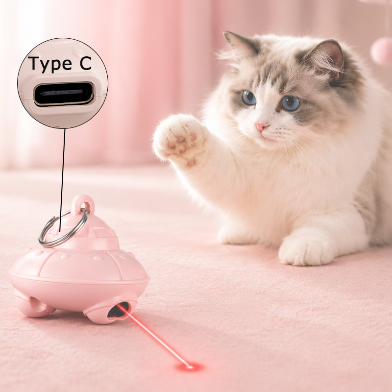 USB充電式電動猫用レーザーポインターおもちゃ、猫用首輪、子 - Laser Pointer Cat Toy Automatic のレビューと価格