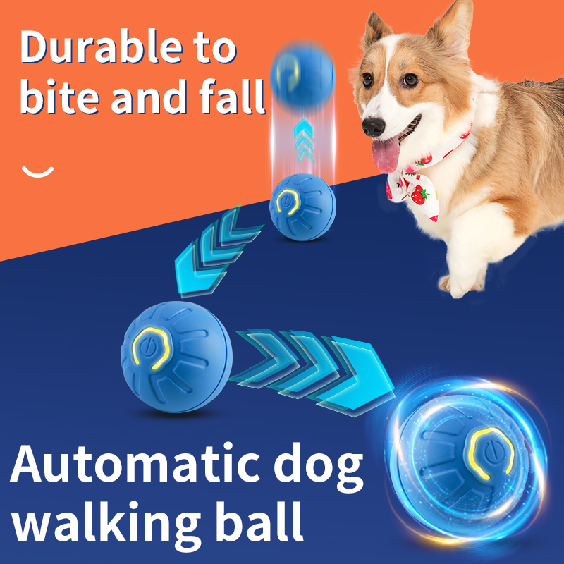 自動で動く犬用おもちゃボール、スマートUSBジャンプ回転イン - Automatic Moving Dog Ball のレビューと価格