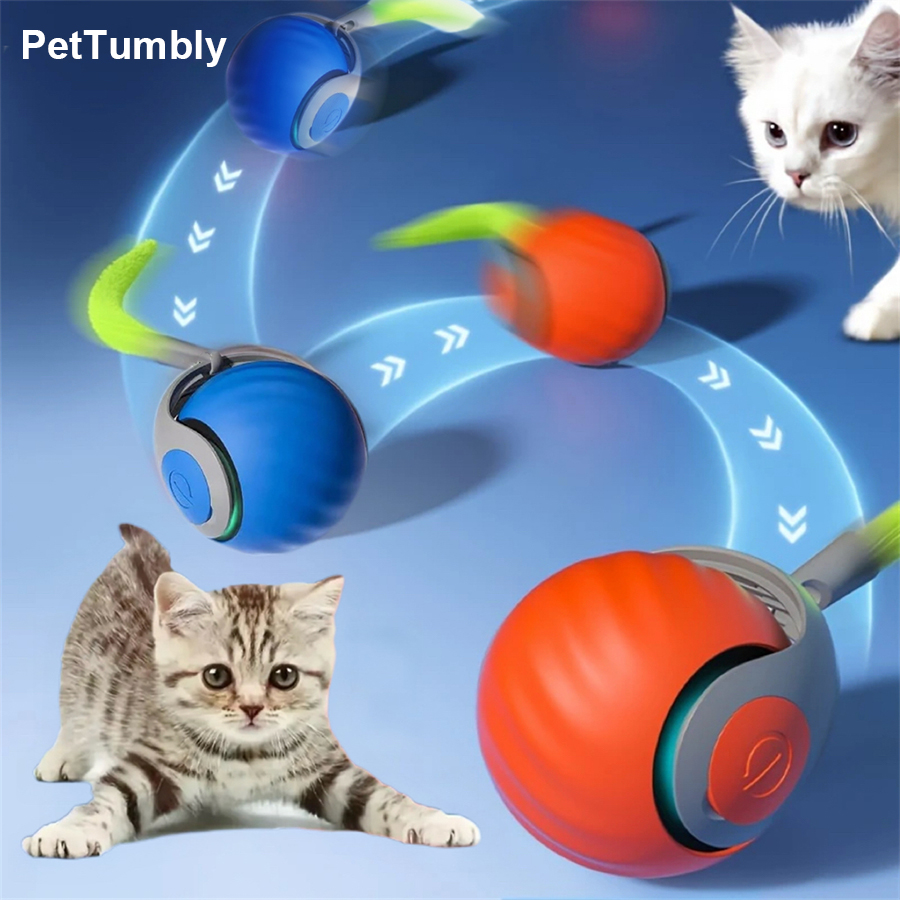 インタラクティブな猫用おもちゃボール 自動回転ペットトイ U - Automatic Moving Dog Ball のレビューと価格