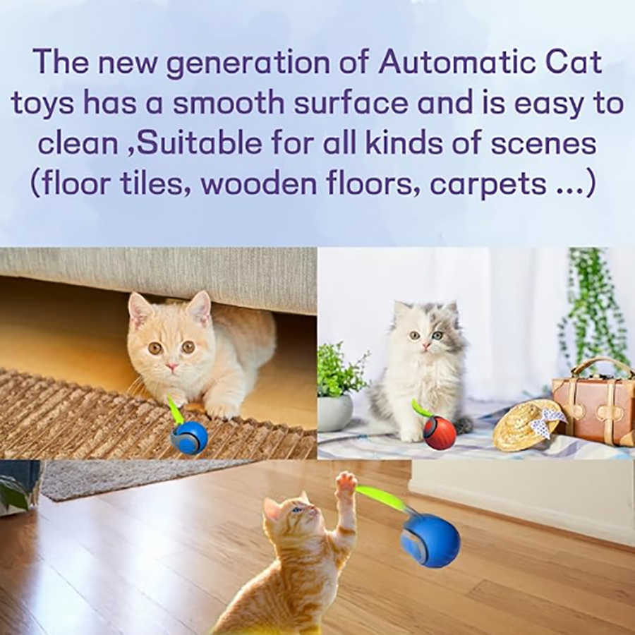 インタラクティブな猫用おもちゃボール 自動回転ペットトイ U - Automatic Moving Dog Ball のレビューと価格