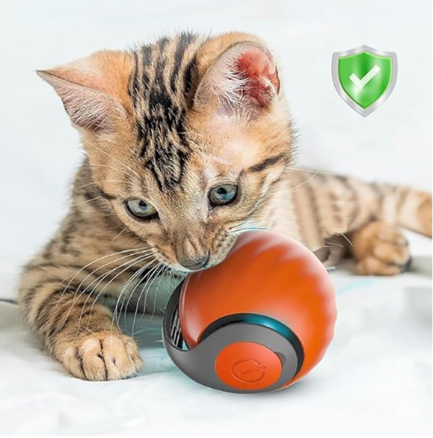 インタラクティブな猫用おもちゃボール 自動回転ペットトイ U - Automatic Moving Dog Ball のレビューと価格