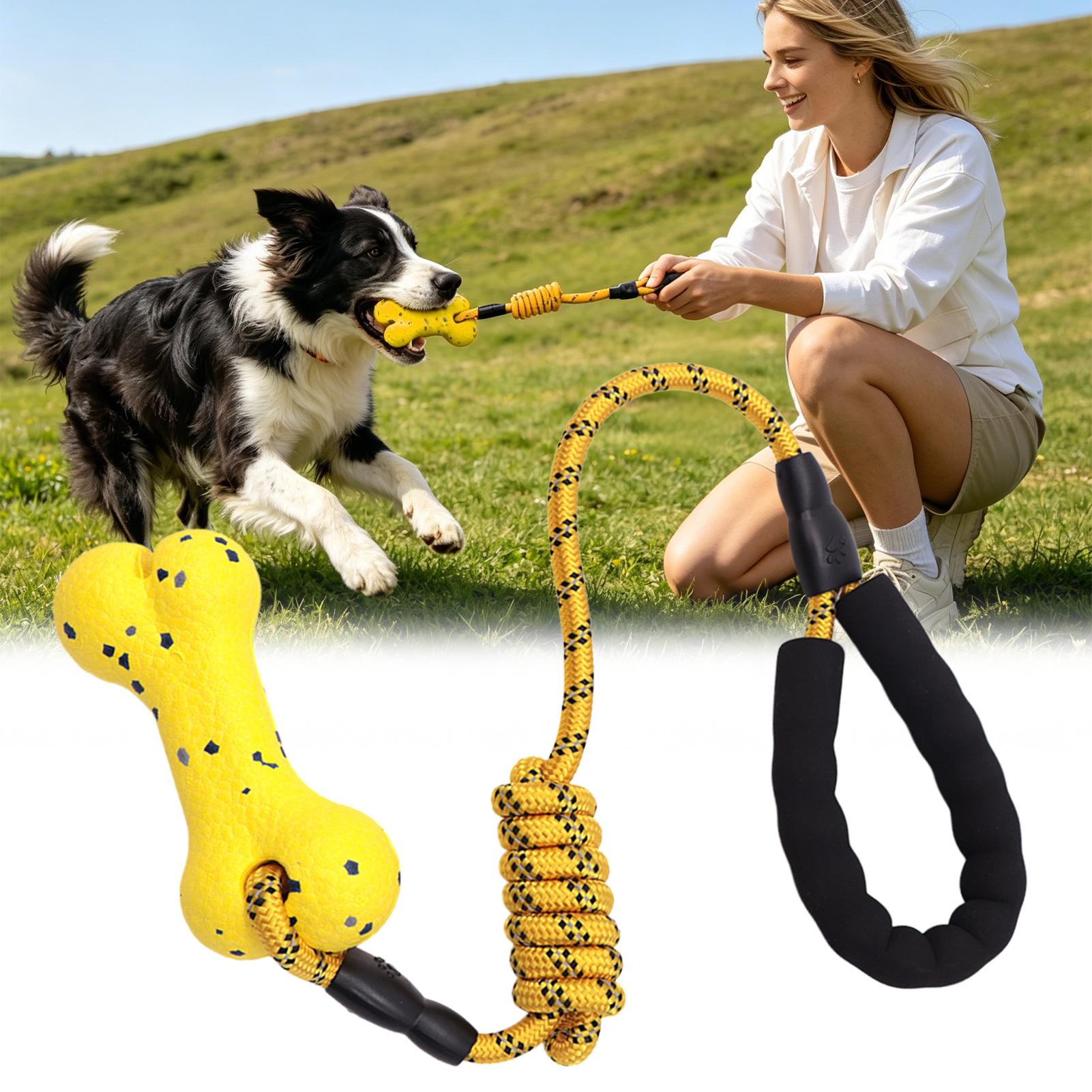 犬用ロープおもちゃ、インタラクティブな骨型ペット用品、頑丈な - Dog Rope Toy Aggressive Chewers のレビューと価格